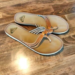 Roxy Leather Flip Flops